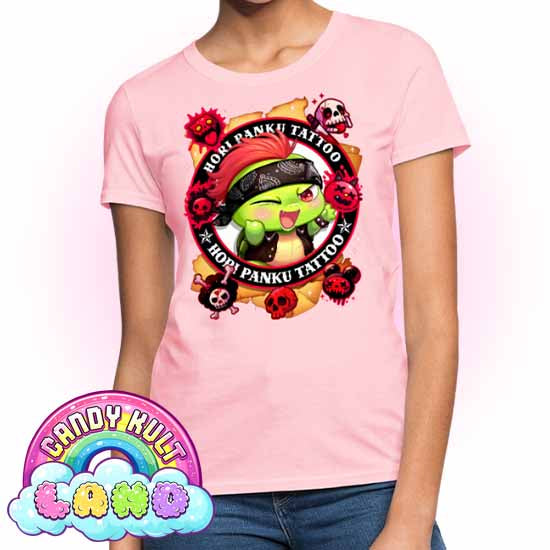 Hori Panku Tattoo - Candy Kult Land Women's FITTED T-Shirt - Candy Kult - Candy Cult - Candy Kult Land - Wishbone - Boo Kitty - Panku - Frosti - Toxic Kitten - Hex-Heart - Cult Candy - Cake High Heels - [product_vendor}