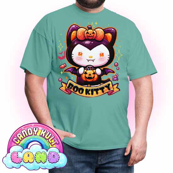 Boo Kitty - Candy Kult Land COLOUR Men's / Unisex Classic T-Shirt - Candy Kult - Candy Cult - Candy Kult Land - Wishbone - Boo Kitty - Panku - Frosti - Toxic Kitten - Hex-Heart - Cult Candy - Cake High Heels - [product_vendor}