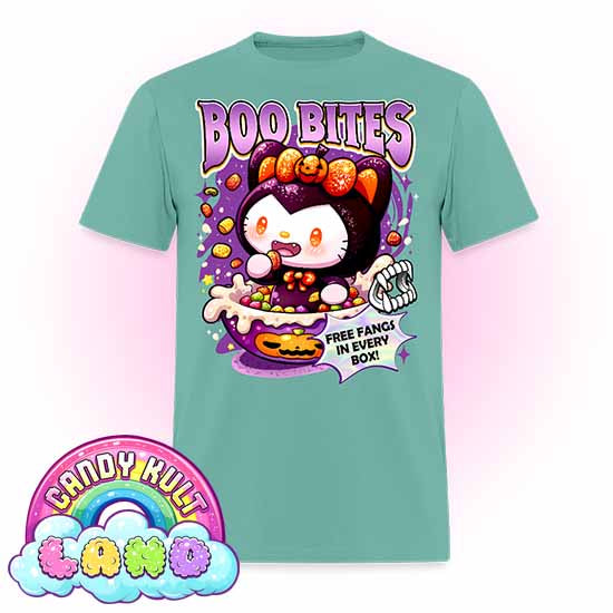 Boo Bites Cereal - Candy Kult Land COLOUR Men's / Unisex Classic T-Shirt - Candy Kult - Candy Cult - Candy Kult Land - Wishbone - Boo Kitty - Panku - Frosti - Toxic Kitten - Hex-Heart - Cult Candy - Cake High Heels - [product_vendor}