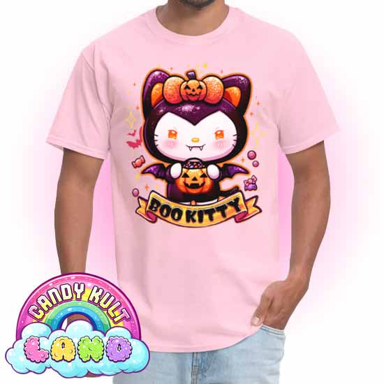 Boo Kitty - Candy Kult Land COLOUR Men's / Unisex Classic T-Shirt - Candy Kult - Candy Cult - Candy Kult Land - Wishbone - Boo Kitty - Panku - Frosti - Toxic Kitten - Hex-Heart - Cult Candy - Cake High Heels - [product_vendor}