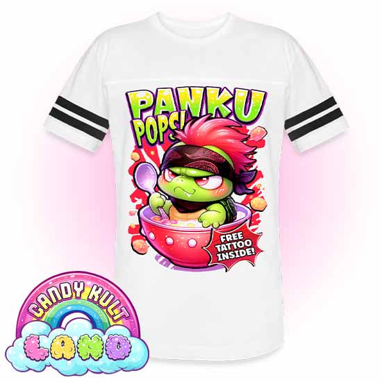 Panku Pops Cereal  - Candy Kult Land Men's / Unisex Vintage Sport T-Shirt - Candy Kult - Candy Cult - Candy Kult Land - Wishbone - Boo Kitty - Panku - Frosti - Toxic Kitten - Hex-Heart - Cult Candy - Cake High Heels - [product_vendor}