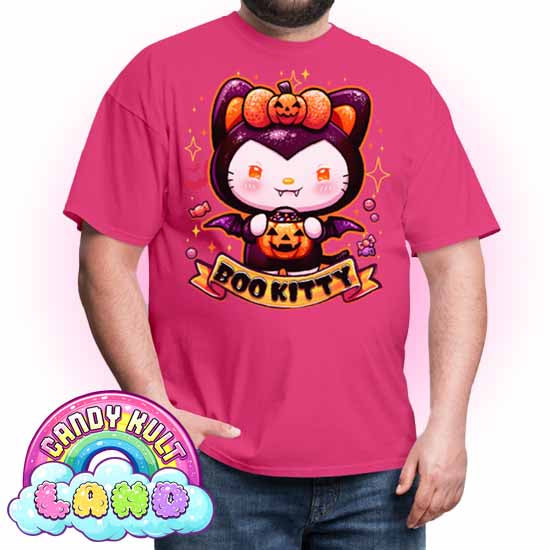 Boo Kitty - Candy Kult Land COLOUR Men's / Unisex Classic T-Shirt - Candy Kult - Candy Cult - Candy Kult Land - Wishbone - Boo Kitty - Panku - Frosti - Toxic Kitten - Hex-Heart - Cult Candy - Cake High Heels - [product_vendor}