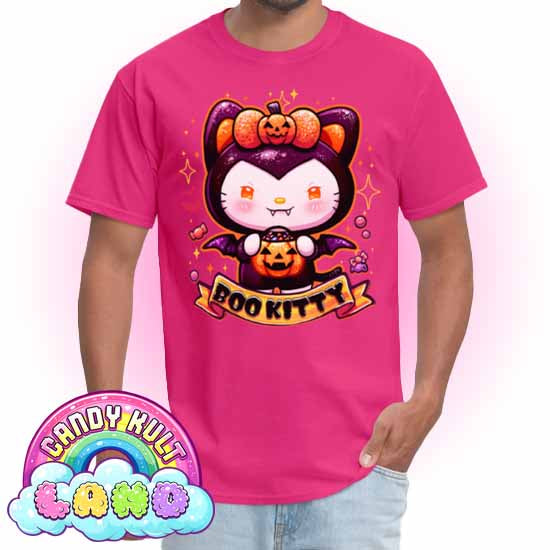 Boo Kitty - Candy Kult Land COLOUR Men's / Unisex Classic T-Shirt - Candy Kult - Candy Cult - Candy Kult Land - Wishbone - Boo Kitty - Panku - Frosti - Toxic Kitten - Hex-Heart - Cult Candy - Cake High Heels - [product_vendor}
