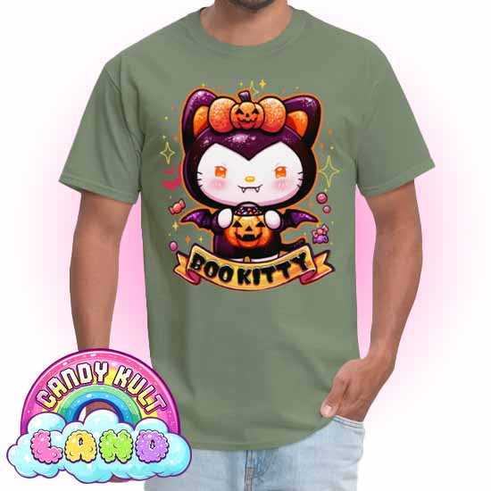 Boo Kitty - Candy Kult Land COLOUR Men's / Unisex Classic T-Shirt - Candy Kult - Candy Cult - Candy Kult Land - Wishbone - Boo Kitty - Panku - Frosti - Toxic Kitten - Hex-Heart - Cult Candy - Cake High Heels - [product_vendor}