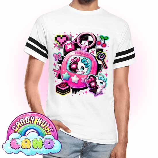 Toxic kitten Virtual Pet  - Candy Kult Land Men's / Unisex Vintage Sport T-Shirt - Candy Kult - Candy Cult - Candy Kult Land - Wishbone - Boo Kitty - Panku - Frosti - Toxic Kitten - Hex-Heart - Cult Candy - Cake High Heels - [product_vendor}