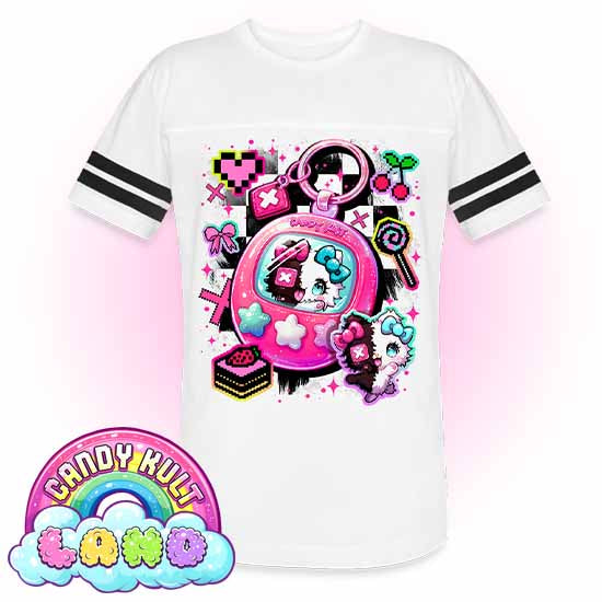 Toxic kitten Virtual Pet  - Candy Kult Land Men's / Unisex Vintage Sport T-Shirt - Candy Kult - Candy Cult - Candy Kult Land - Wishbone - Boo Kitty - Panku - Frosti - Toxic Kitten - Hex-Heart - Cult Candy - Cake High Heels - [product_vendor}