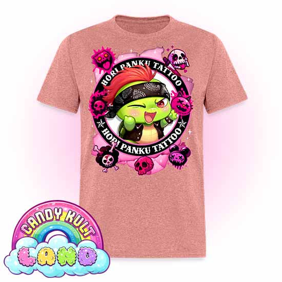 Hori Panku Tattoo Pink - Candy Kult Land COLOUR Men's / Unisex Classic T-Shirt - Candy Kult - Candy Cult - Candy Kult Land - Wishbone - Boo Kitty - Panku - Frosti - Toxic Kitten - Hex-Heart - Cult Candy - Cake High Heels - [product_vendor}