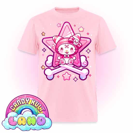 Wishbone Crossbones - Candy Kult Land COLOUR  Men's / Unisex Classic T-Shirt - Candy Kult - Candy Cult - Candy Kult Land - Wishbone - Boo Kitty - Panku - Frosti - Toxic Kitten - Hex-Heart - Cult Candy - Cake High Heels - [product_vendor}
