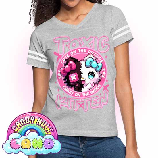 - Candy Kult Land Women’s Vintage Sport T-Shirt - Candy Kult - Candy Cult - Candy Kult Land - Wishbone - Boo Kitty - Panku - Frosti - Toxic Kitten - Hex-Heart - Cult Candy - Cake High Heels - [product_vendor}