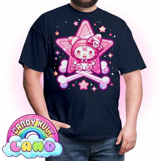 Wishbone Crossbones - Candy Kult Land COLOUR  Men's / Unisex Classic T-Shirt - Candy Kult - Candy Cult - Candy Kult Land - Wishbone - Boo Kitty - Panku - Frosti - Toxic Kitten - Hex-Heart - Cult Candy - Cake High Heels - [product_vendor}