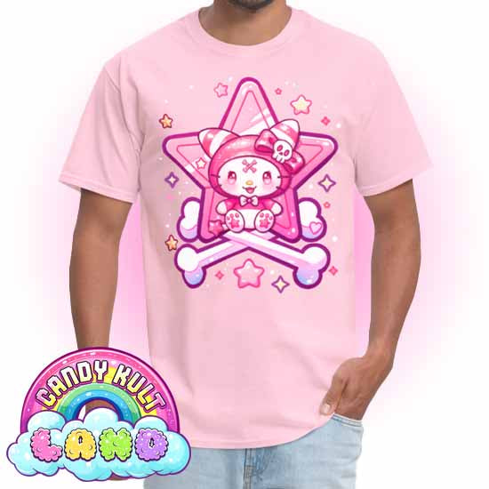 Wishbone Crossbones - Candy Kult Land COLOUR  Men's / Unisex Classic T-Shirt - Candy Kult - Candy Cult - Candy Kult Land - Wishbone - Boo Kitty - Panku - Frosti - Toxic Kitten - Hex-Heart - Cult Candy - Cake High Heels - [product_vendor}