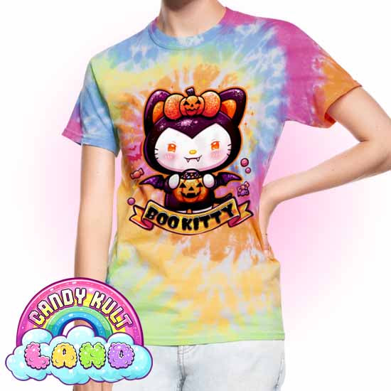 Boo Kitty - Candy Kult Land Unisex Tie Dye T-Shirt - Candy Kult - Candy Cult - Candy Kult Land - Wishbone - Boo Kitty - Panku - Frosti - Toxic Kitten - Hex-Heart - Cult Candy - Cake High Heels - [product_vendor}