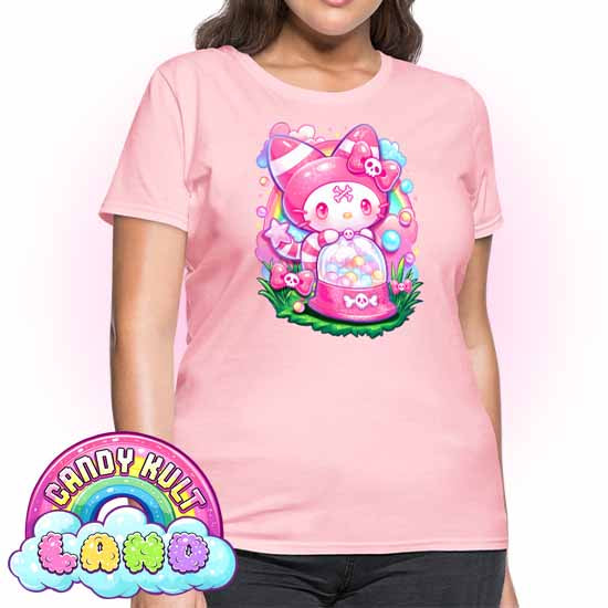 Wishbone Gumball Machine - Candy Kult Land Women's FITTED T-Shirt - Candy Kult - Candy Cult - Candy Kult Land - Wishbone - Boo Kitty - Panku - Frosti - Toxic Kitten - Hex-Heart - Cult Candy - Cake High Heels - [product_vendor}