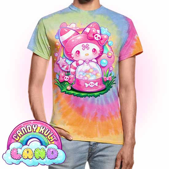 Wishbone Gumball Machine - Candy Kult Land Unisex Tie Dye T-Shirt - Candy Kult - Candy Cult - Candy Kult Land - Wishbone - Boo Kitty - Panku - Frosti - Toxic Kitten - Hex-Heart - Cult Candy - Cake High Heels - [product_vendor}