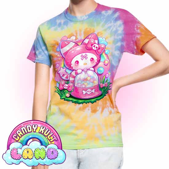 Wishbone Gumball Machine - Candy Kult Land Unisex Tie Dye T-Shirt - Candy Kult - Candy Cult - Candy Kult Land - Wishbone - Boo Kitty - Panku - Frosti - Toxic Kitten - Hex-Heart - Cult Candy - Cake High Heels - [product_vendor}