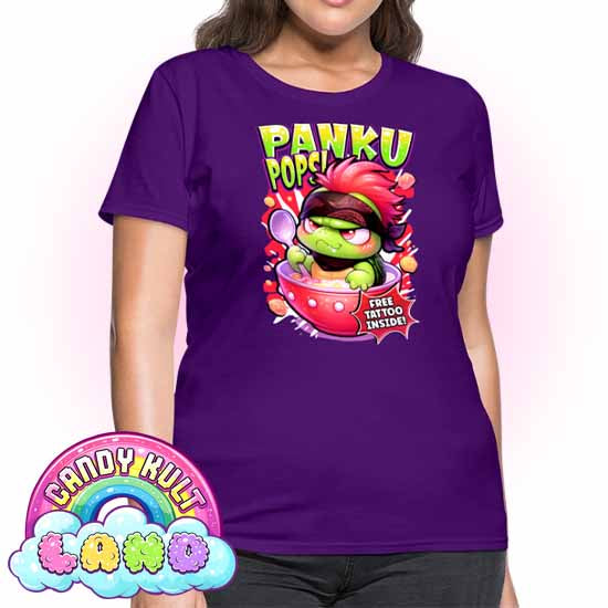 Panku Pops Cereal - Candy Kult Land Women's FITTED T-Shirt - Candy Kult - Candy Cult - Candy Kult Land - Wishbone - Boo Kitty - Panku - Frosti - Toxic Kitten - Hex-Heart - Cult Candy - Cake High Heels - [product_vendor}