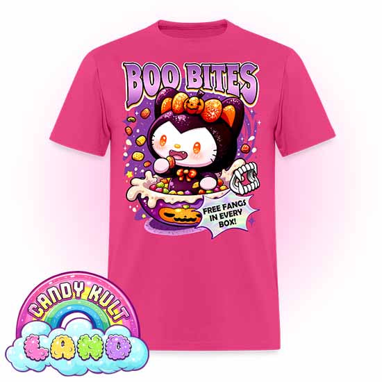Boo Bites Cereal - Candy Kult Land COLOUR Men's / Unisex Classic T-Shirt - Candy Kult - Candy Cult - Candy Kult Land - Wishbone - Boo Kitty - Panku - Frosti - Toxic Kitten - Hex-Heart - Cult Candy - Cake High Heels - [product_vendor}