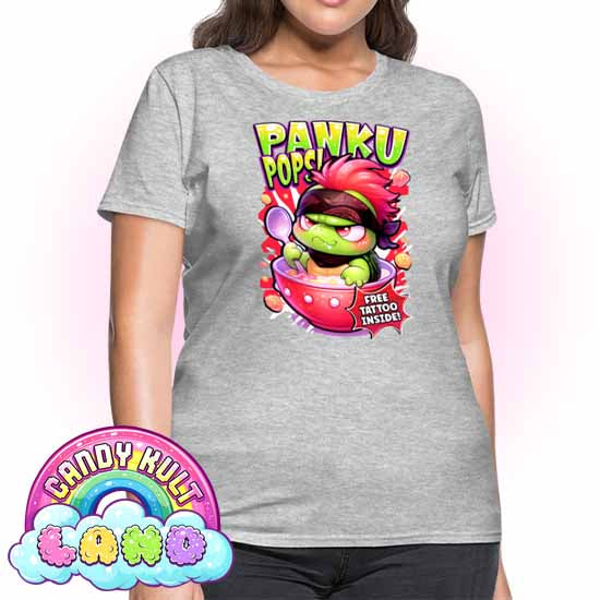 Panku Pops Cereal - Candy Kult Land Women's FITTED T-Shirt - Candy Kult - Candy Cult - Candy Kult Land - Wishbone - Boo Kitty - Panku - Frosti - Toxic Kitten - Hex-Heart - Cult Candy - Cake High Heels - [product_vendor}