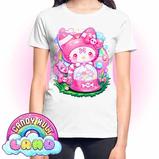 Wishbone Gumball Machine - Candy Kult land REGULAR FIT Ladies T-Shirt - Candy Kult - Candy Cult - Candy Kult Land - Wishbone - Boo Kitty - Panku - Frosti - Toxic Kitten - Hex-Heart - Cult Candy - Cake High Heels - [product_vendor}