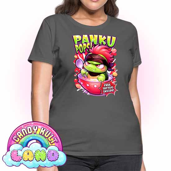Panku Pops Cereal - Candy Kult Land Women's FITTED T-Shirt - Candy Kult - Candy Cult - Candy Kult Land - Wishbone - Boo Kitty - Panku - Frosti - Toxic Kitten - Hex-Heart - Cult Candy - Cake High Heels - [product_vendor}