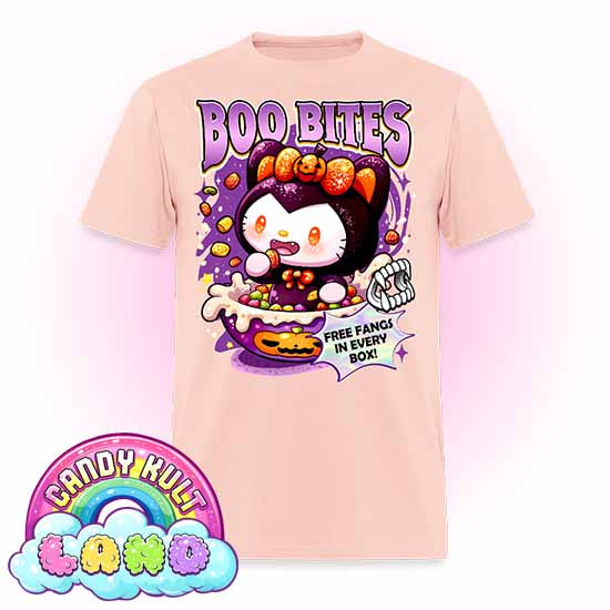 Boo Bites Cereal - Candy Kult Land COLOUR Men's / Unisex Classic T-Shirt - Candy Kult - Candy Cult - Candy Kult Land - Wishbone - Boo Kitty - Panku - Frosti - Toxic Kitten - Hex-Heart - Cult Candy - Cake High Heels - [product_vendor}