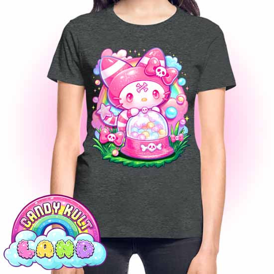 Wishbone Gumball Machine - Candy Kult land REGULAR FIT Ladies T-Shirt - Candy Kult - Candy Cult - Candy Kult Land - Wishbone - Boo Kitty - Panku - Frosti - Toxic Kitten - Hex-Heart - Cult Candy - Cake High Heels - [product_vendor}