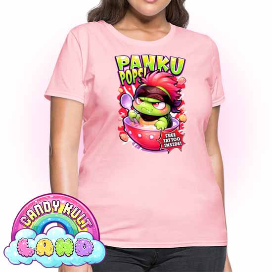 Panku Pops Cereal - Candy Kult Land Women's FITTED T-Shirt - Candy Kult - Candy Cult - Candy Kult Land - Wishbone - Boo Kitty - Panku - Frosti - Toxic Kitten - Hex-Heart - Cult Candy - Cake High Heels - [product_vendor}