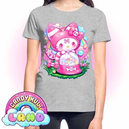 Wishbone Gumball Machine - Candy Kult land REGULAR FIT Ladies T-Shirt - Candy Kult - Candy Cult - Candy Kult Land - Wishbone - Boo Kitty - Panku - Frosti - Toxic Kitten - Hex-Heart - Cult Candy - Cake High Heels - [product_vendor}
