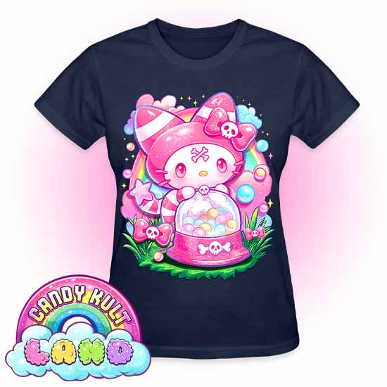 Wishbone Gumball Machine - Candy Kult land REGULAR FIT Ladies T-Shirt - Candy Kult - Candy Cult - Candy Kult Land - Wishbone - Boo Kitty - Panku - Frosti - Toxic Kitten - Hex-Heart - Cult Candy - Cake High Heels - [product_vendor}