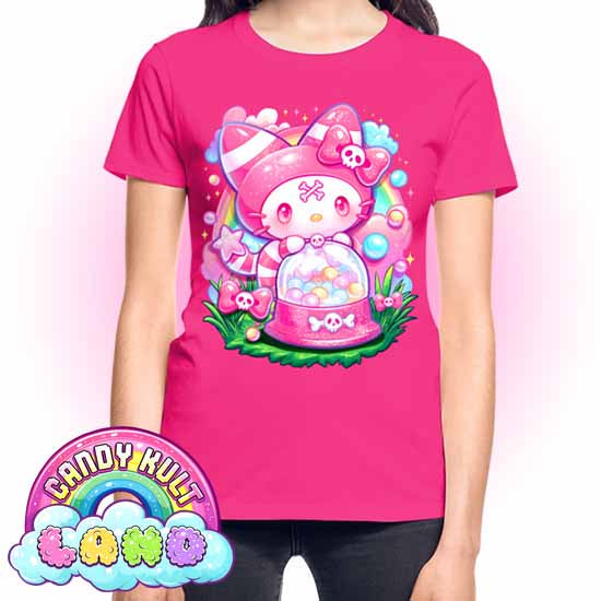Wishbone Gumball Machine - Candy Kult land REGULAR FIT Ladies T-Shirt - Candy Kult - Candy Cult - Candy Kult Land - Wishbone - Boo Kitty - Panku - Frosti - Toxic Kitten - Hex-Heart - Cult Candy - Cake High Heels - [product_vendor}