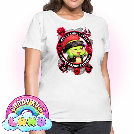 Hori Panku Tattoo Black - Candy Kult Land Women's FITTED T-Shirt - Candy Kult - Candy Cult - Candy Kult Land - Wishbone - Boo Kitty - Panku - Frosti - Toxic Kitten - Hex-Heart - Cult Candy - Cake High Heels - [product_vendor}
