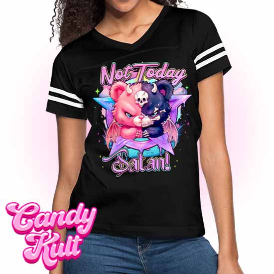 Not Today Satan Pentagram - Fright Candy Women’s Vintage Sport T-Shirt - Candy Kult - Candy Cult - Candy Kult Land - Wishbone - Boo Kitty - Panku - Frosti - Toxic Kitten - Hex-Heart - Cult Candy - Cake High Heels - [product_vendor}