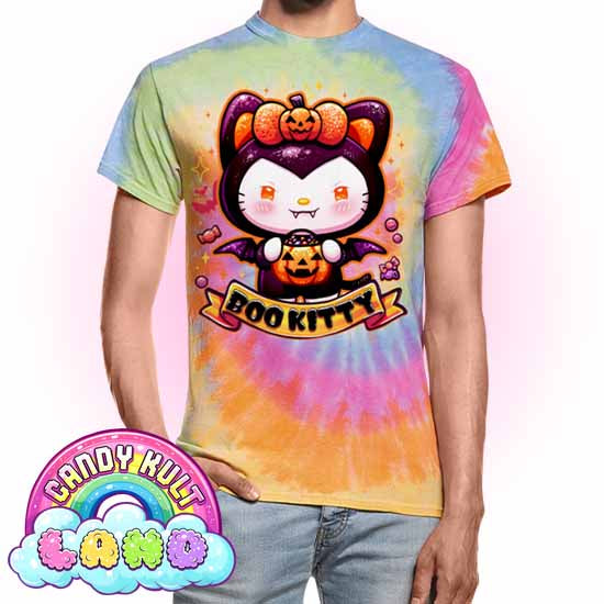 Boo Kitty - Candy Kult Land Unisex Tie Dye T-Shirt - Candy Kult - Candy Cult - Candy Kult Land - Wishbone - Boo Kitty - Panku - Frosti - Toxic Kitten - Hex-Heart - Cult Candy - Cake High Heels - [product_vendor}