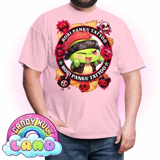 Hori Panku Tattoo - Candy Kult Land COLOUR Men's / Unisex Classic T-Shirt - Candy Kult - Candy Cult - Candy Kult Land - Wishbone - Boo Kitty - Panku - Frosti - Toxic Kitten - Hex-Heart - Cult Candy - Cake High Heels - [product_vendor}
