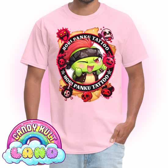 Hori Panku Tattoo - Candy Kult Land COLOUR Men's / Unisex Classic T-Shirt - Candy Kult - Candy Cult - Candy Kult Land - Wishbone - Boo Kitty - Panku - Frosti - Toxic Kitten - Hex-Heart - Cult Candy - Cake High Heels - [product_vendor}