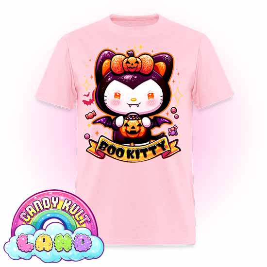 Boo Kitty - Candy Kult Land COLOUR Men's / Unisex Classic T-Shirt - Candy Kult - Candy Cult - Candy Kult Land - Wishbone - Boo Kitty - Panku - Frosti - Toxic Kitten - Hex-Heart - Cult Candy - Cake High Heels - [product_vendor}