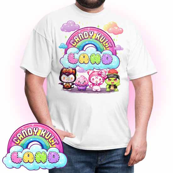 Wishbone, Frosti Boo & Panku - Candy Kult Land Men's / Unisex Classic T-Shirt - Candy Kult - Candy Cult - Candy Kult Land - Wishbone - Boo Kitty - Panku - Frosti - Toxic Kitten - Hex-Heart - Cult Candy - Cake High Heels - [product_vendor}