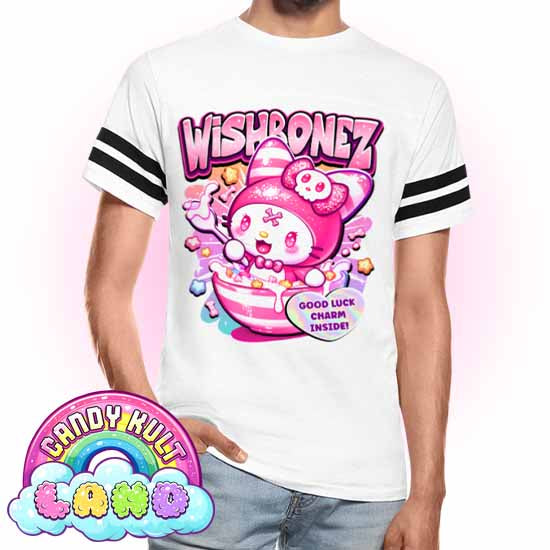 Wishbonez Cereal  - Candy Kult Land Men's / Unisex Vintage Sport T-Shirt - Candy Kult - Candy Cult - Candy Kult Land - Wishbone - Boo Kitty - Panku - Frosti - Toxic Kitten - Hex-Heart - Cult Candy - Cake High Heels - [product_vendor}