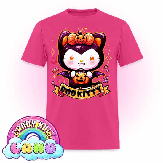 Boo Kitty - Candy Kult Land COLOUR Men's / Unisex Classic T-Shirt - Candy Kult - Candy Cult - Candy Kult Land - Wishbone - Boo Kitty - Panku - Frosti - Toxic Kitten - Hex-Heart - Cult Candy - Cake High Heels - [product_vendor}