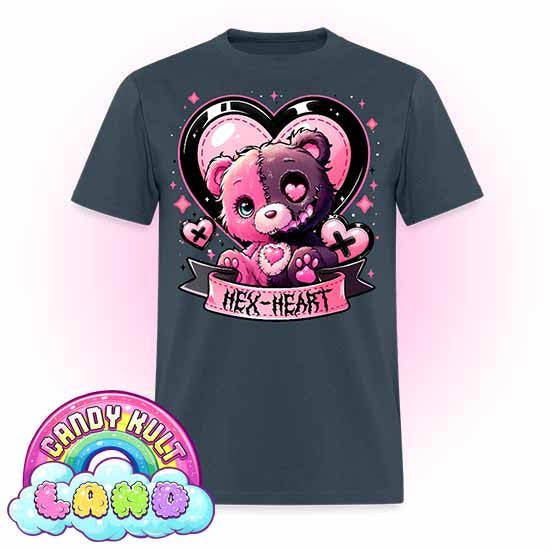 Hex-Heart - Candy Kult Land Men's / Unisex Classic T-Shirt - Candy Kult - Candy Cult - Candy Kult Land - Wishbone - Boo Kitty - Panku - Frosti - Toxic Kitten - Hex-Heart - Cult Candy - Cake High Heels - [product_vendor}