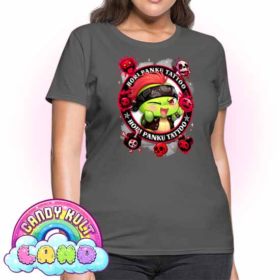 Hori Panku Tattoo Black - Candy Kult Land Women's FITTED T-Shirt - Candy Kult - Candy Cult - Candy Kult Land - Wishbone - Boo Kitty - Panku - Frosti - Toxic Kitten - Hex-Heart - Cult Candy - Cake High Heels - [product_vendor}