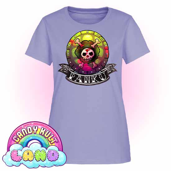 Panku Logo - Candy Kult Land Women's FITTED T-Shirt - Candy Kult - Candy Cult - Candy Kult Land - Wishbone - Boo Kitty - Panku - Frosti - Toxic Kitten - Hex-Heart - Cult Candy - Cake High Heels - [product_vendor}
