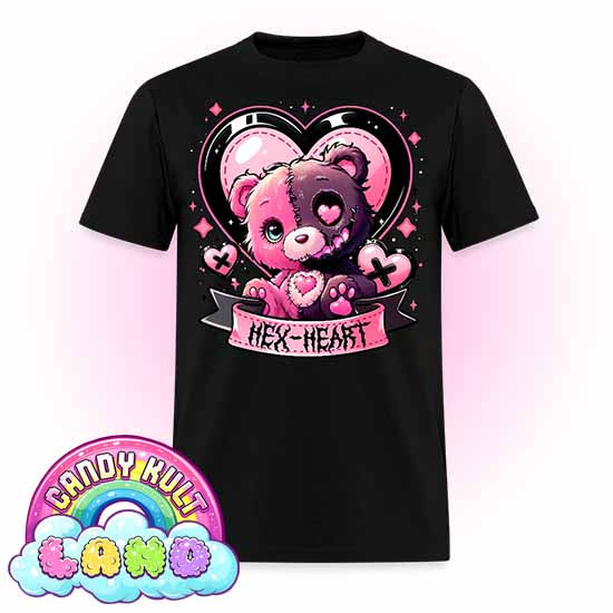 Hex-Heart - Candy Kult Land Men's / Unisex Classic T-Shirt - Candy Kult - Candy Cult - Candy Kult Land - Wishbone - Boo Kitty - Panku - Frosti - Toxic Kitten - Hex-Heart - Cult Candy - Cake High Heels - [product_vendor}