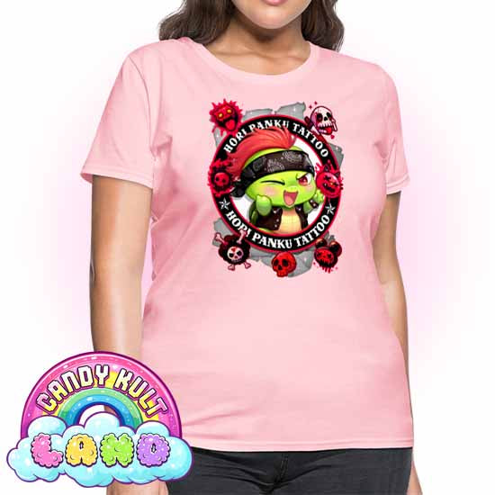 Hori Panku Tattoo Black - Candy Kult Land Women's FITTED T-Shirt - Candy Kult - Candy Cult - Candy Kult Land - Wishbone - Boo Kitty - Panku - Frosti - Toxic Kitten - Hex-Heart - Cult Candy - Cake High Heels - [product_vendor}