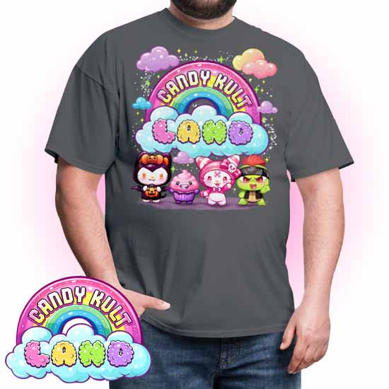 Wishbone, Frosti Boo & Panku - Candy Kult Land Men's / Unisex Classic T-Shirt - Candy Kult - Candy Cult - Candy Kult Land - Wishbone - Boo Kitty - Panku - Frosti - Toxic Kitten - Hex-Heart - Cult Candy - Cake High Heels - [product_vendor}