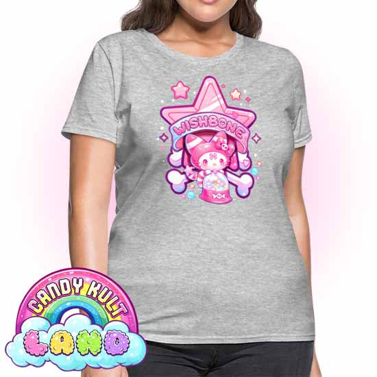 Wishbone Gumball Machine Logo - Candy Kult Land Women's FITTED T-Shirt - Candy Kult - Candy Cult - Candy Kult Land - Wishbone - Boo Kitty - Panku - Frosti - Toxic Kitten - Hex-Heart - Cult Candy - Cake High Heels - [product_vendor}