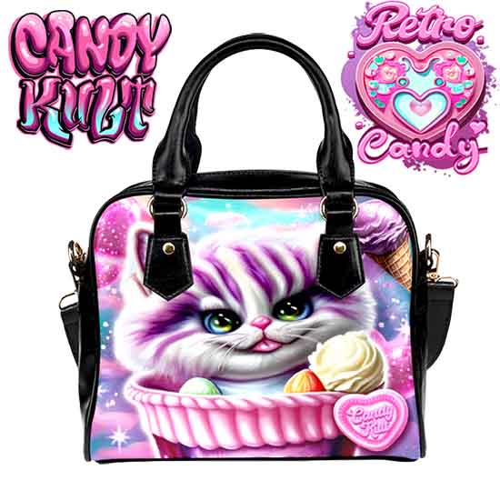 Cheshire Cat Ice Cream Dream Retro Candy Classic Crossbody Handbag - Candy Kult - Candy Cult - Candy Kult Land - Wishbone - Boo Kitty - Panku - Frosti - Toxic Kitten - Hex-Heart - Cult Candy - Cake High Heels - [product_vendor}