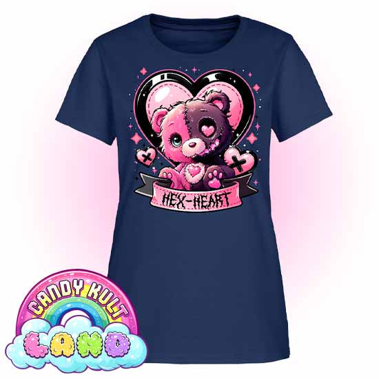 Hex-Heart - Candy Kult Land Women's FITTED T-Shirt - Candy Kult - Candy Cult - Candy Kult Land - Wishbone - Boo Kitty - Panku - Frosti - Toxic Kitten - Hex-Heart - Cult Candy - Cake High Heels - [product_vendor}