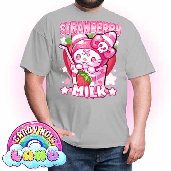 Wishbone Strawberry Milk  - Candy Kult Land Men's / Unisex Classic T-Shirt - Candy Kult - Candy Cult - Candy Kult Land - Wishbone - Boo Kitty - Panku - Frosti - Toxic Kitten - Hex-Heart - Cult Candy - Cake High Heels - [product_vendor}
