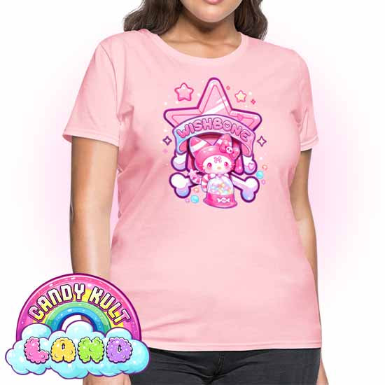 Wishbone Gumball Machine Logo - Candy Kult Land Women's FITTED T-Shirt - Candy Kult - Candy Cult - Candy Kult Land - Wishbone - Boo Kitty - Panku - Frosti - Toxic Kitten - Hex-Heart - Cult Candy - Cake High Heels - [product_vendor}